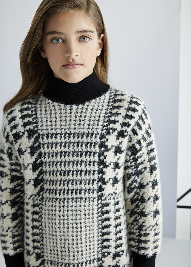 MAYORAL Vestido tricot pata gallo