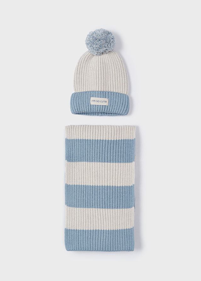 MAYORAL Conj. gorro bufanda rayas