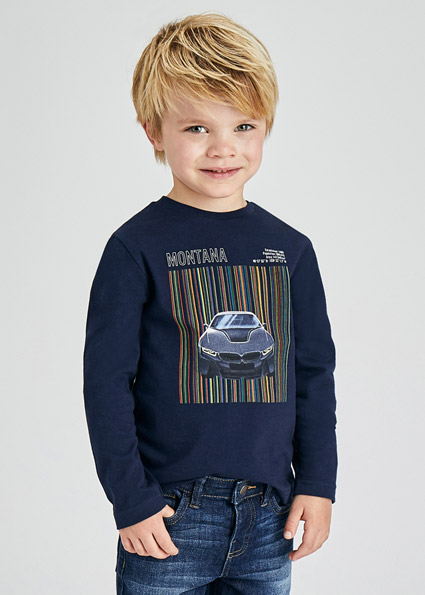 MAYORAL camiseta m/l serigrafia coche mini niño