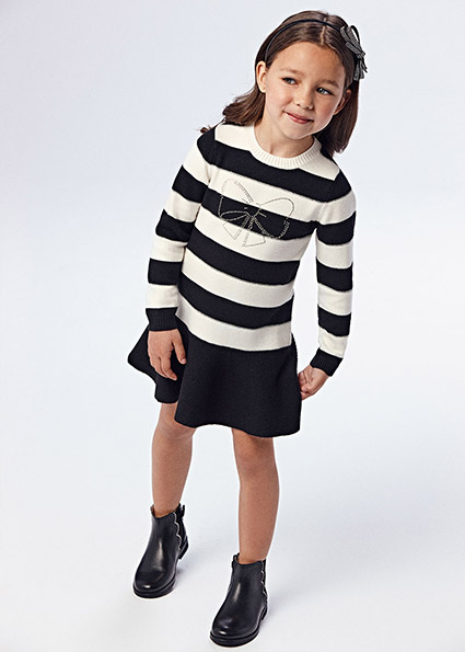 MAYORAL vestido rayas mini niña