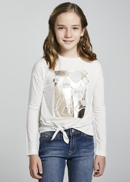 MAYORAL camiseta m/l nudo junior niña