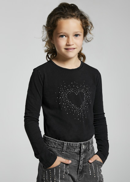 MAYORAL camiseta m/l corazon junior niña
