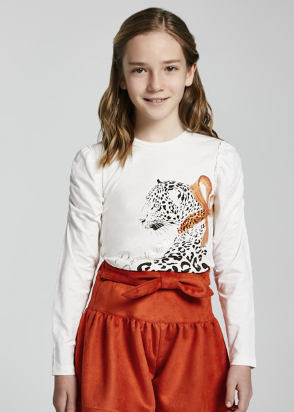 MAYORAL camiseta m/l manga abullonada junior niña