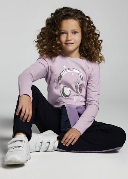 MAYORAL camiseta m/l manga rizo junior niña