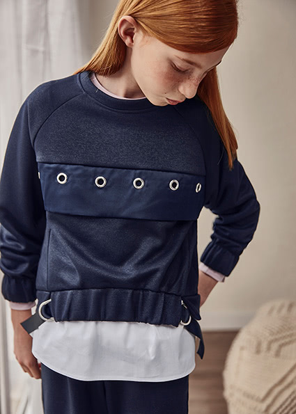 MAYORAL pullover faldon popelin junior niña