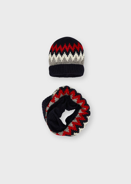 MAYORAL conj. gorro braga jacquard