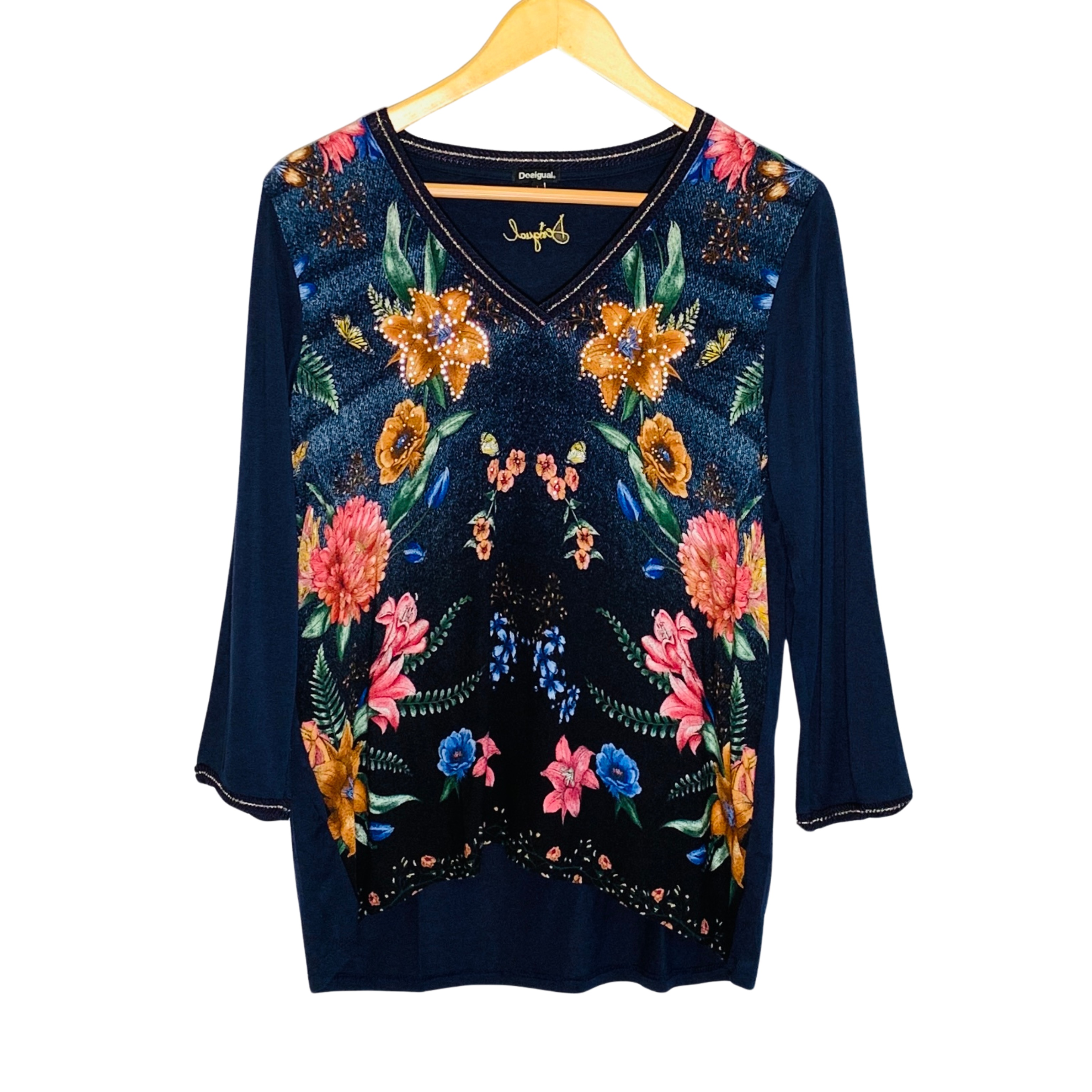 Camiseta Desigual, azul marino