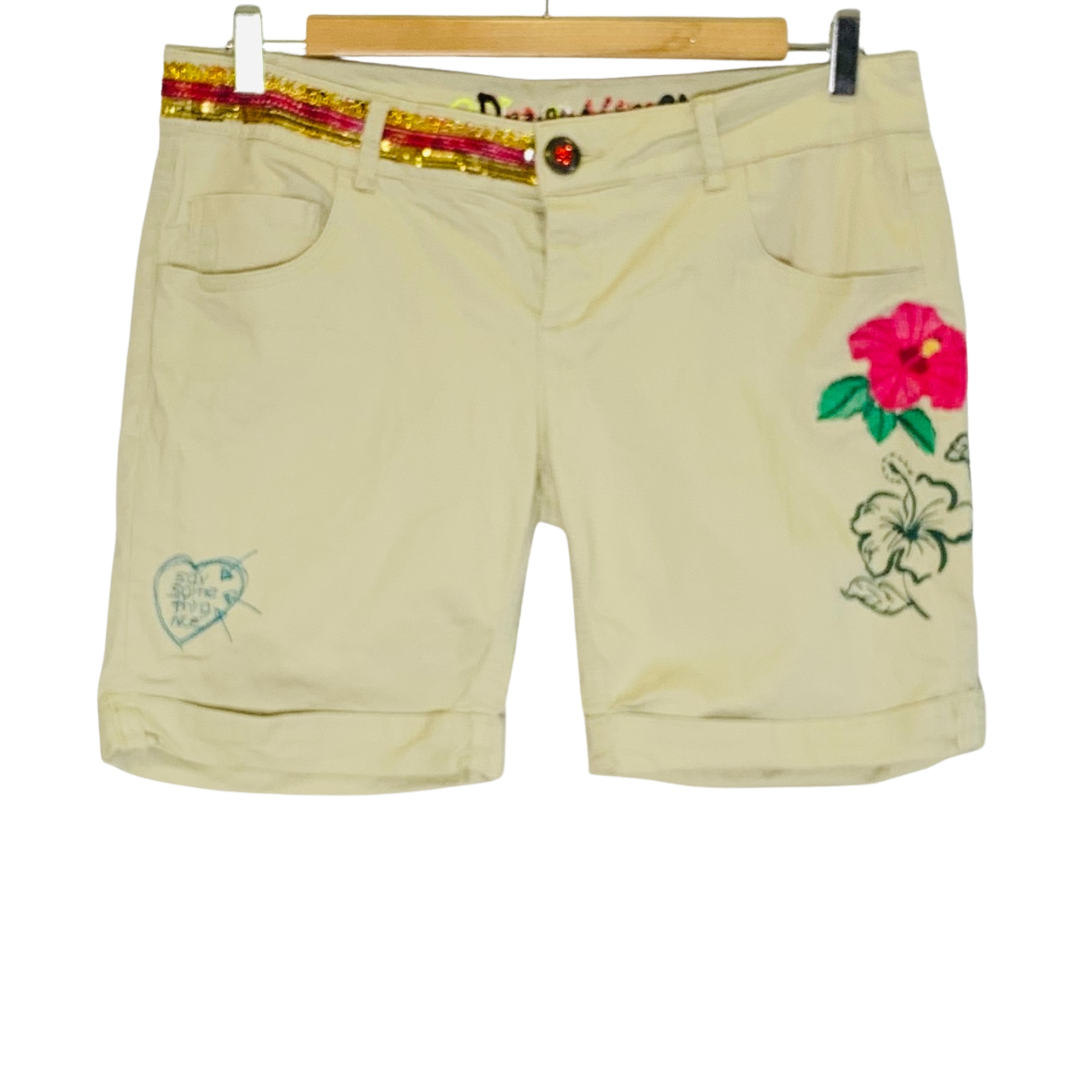 Pantaló Desigual, curt beix