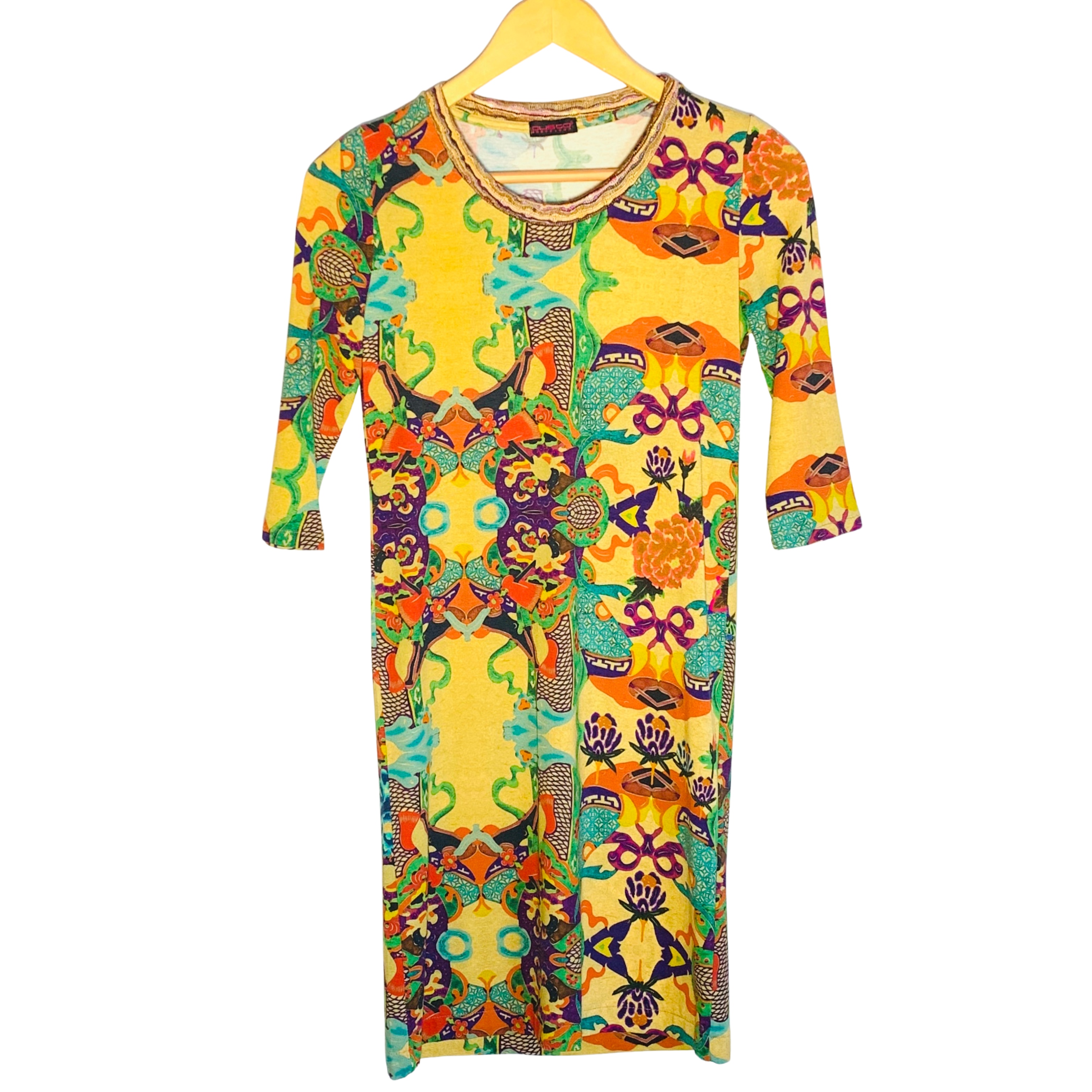 Vestit Custo Barcelona estampat, groc