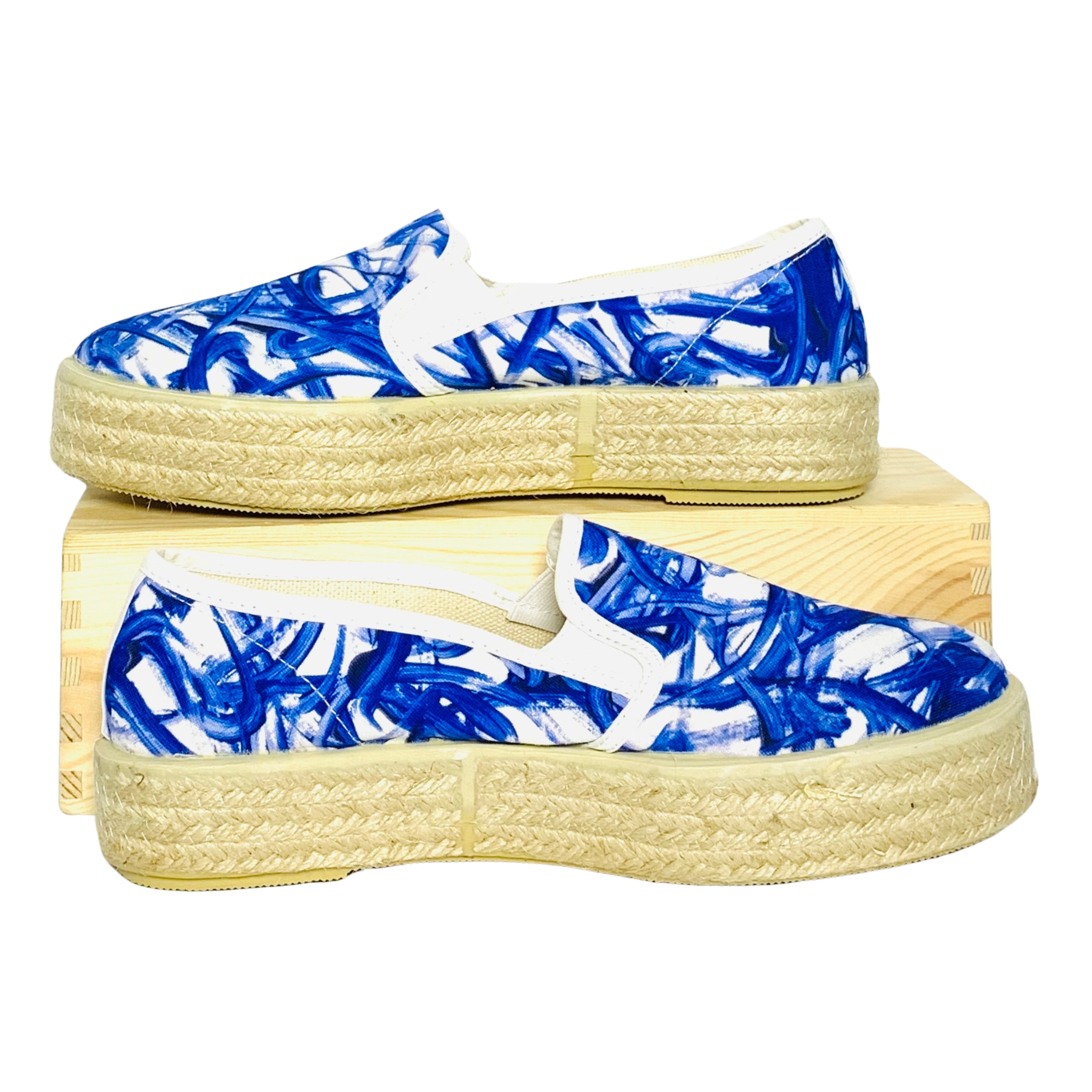 Alpargatas Bustom en crudo estampadas