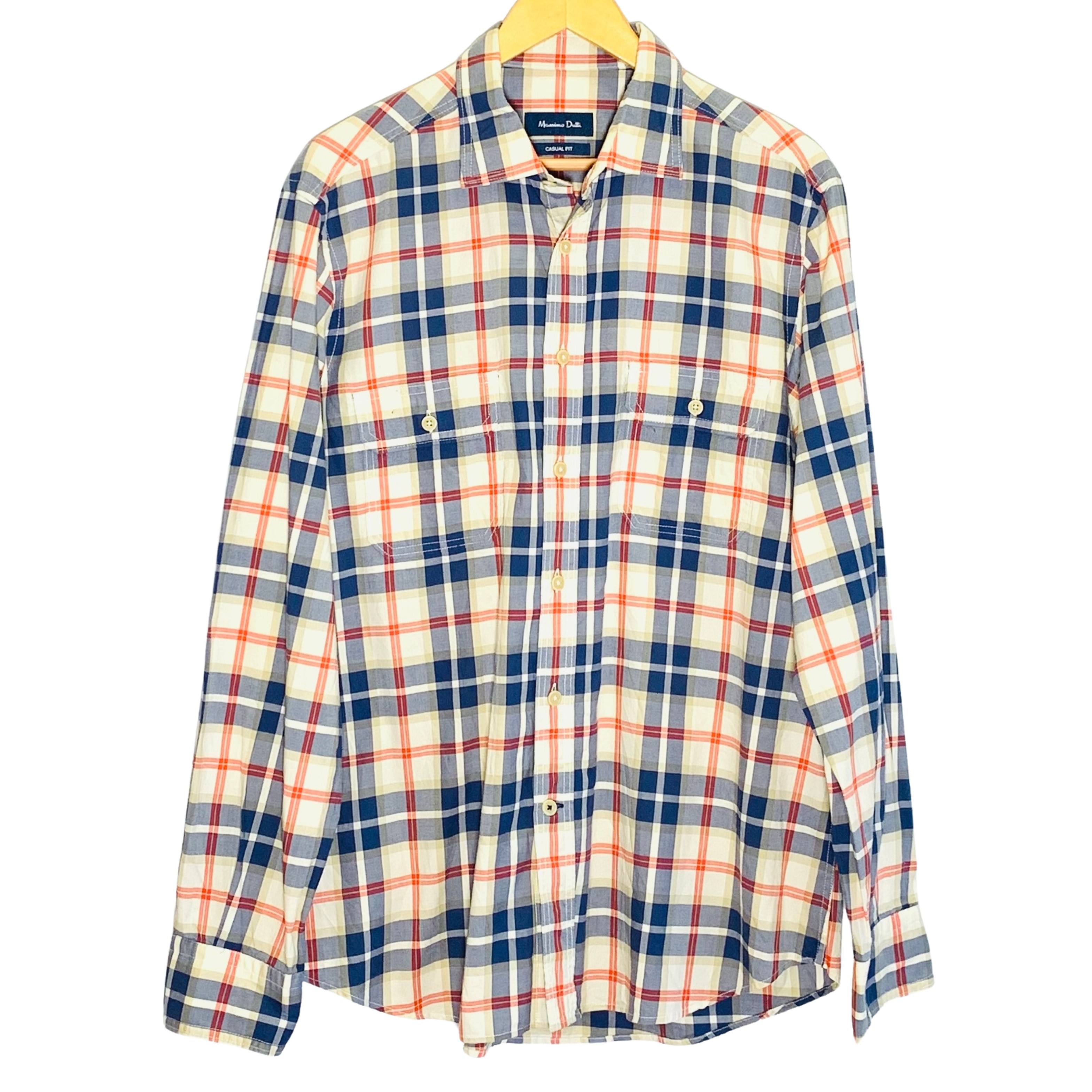 Camisa 	Massimo Dutti de cuadros azules y rojos