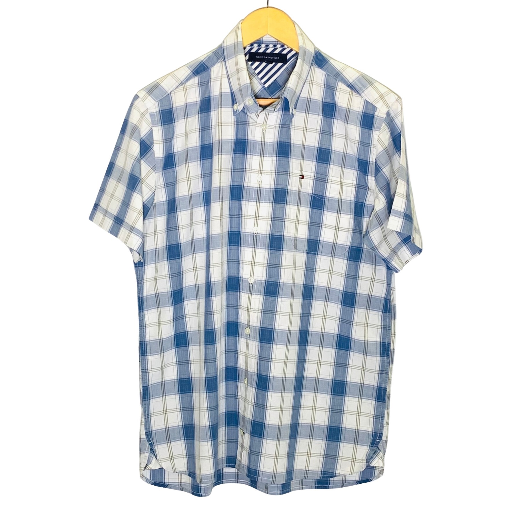 Camisa Tommy Hilfiger,  blau de quadres