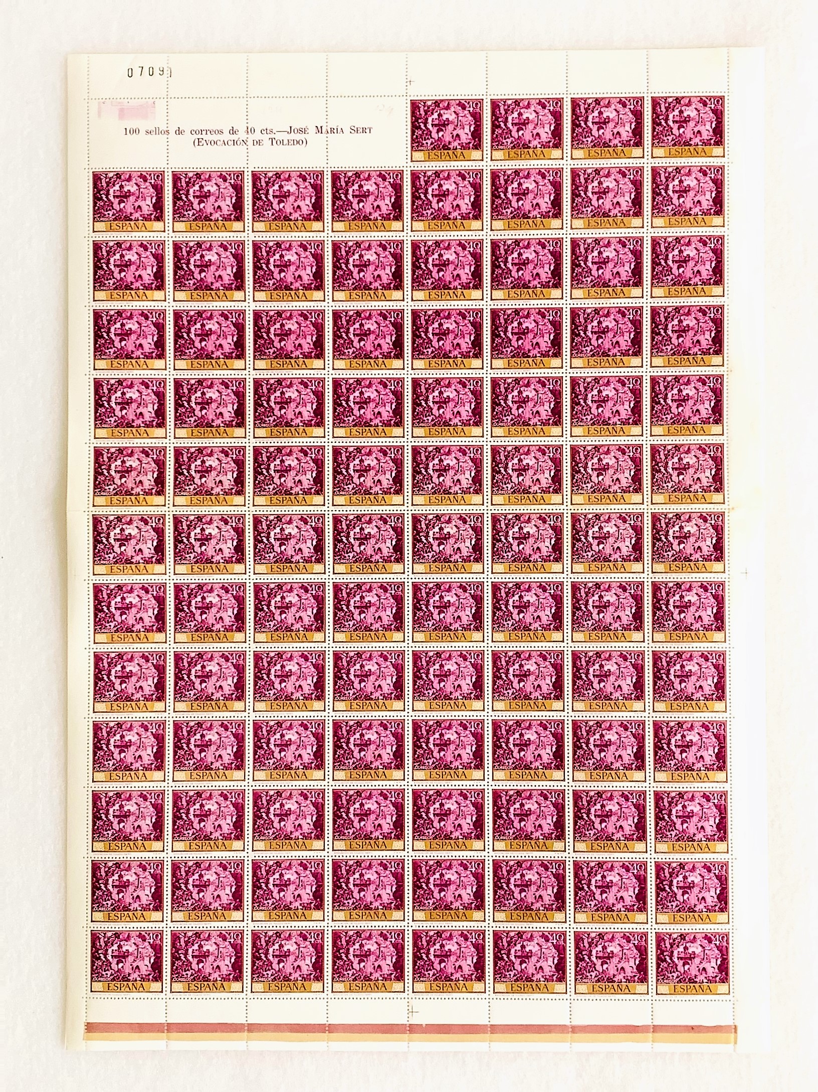 Sellos.  José María Sert. Evocación de Toledo