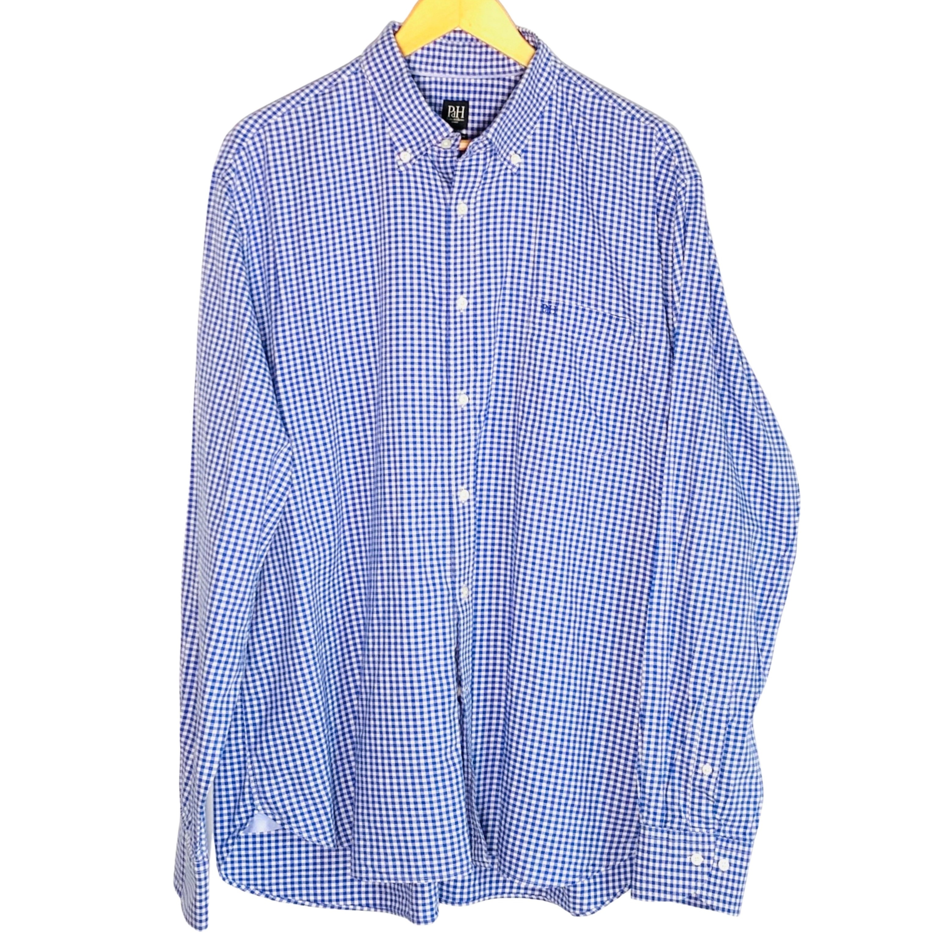 Camisa Pedro del Hierro, blau cel amb quadres petits
