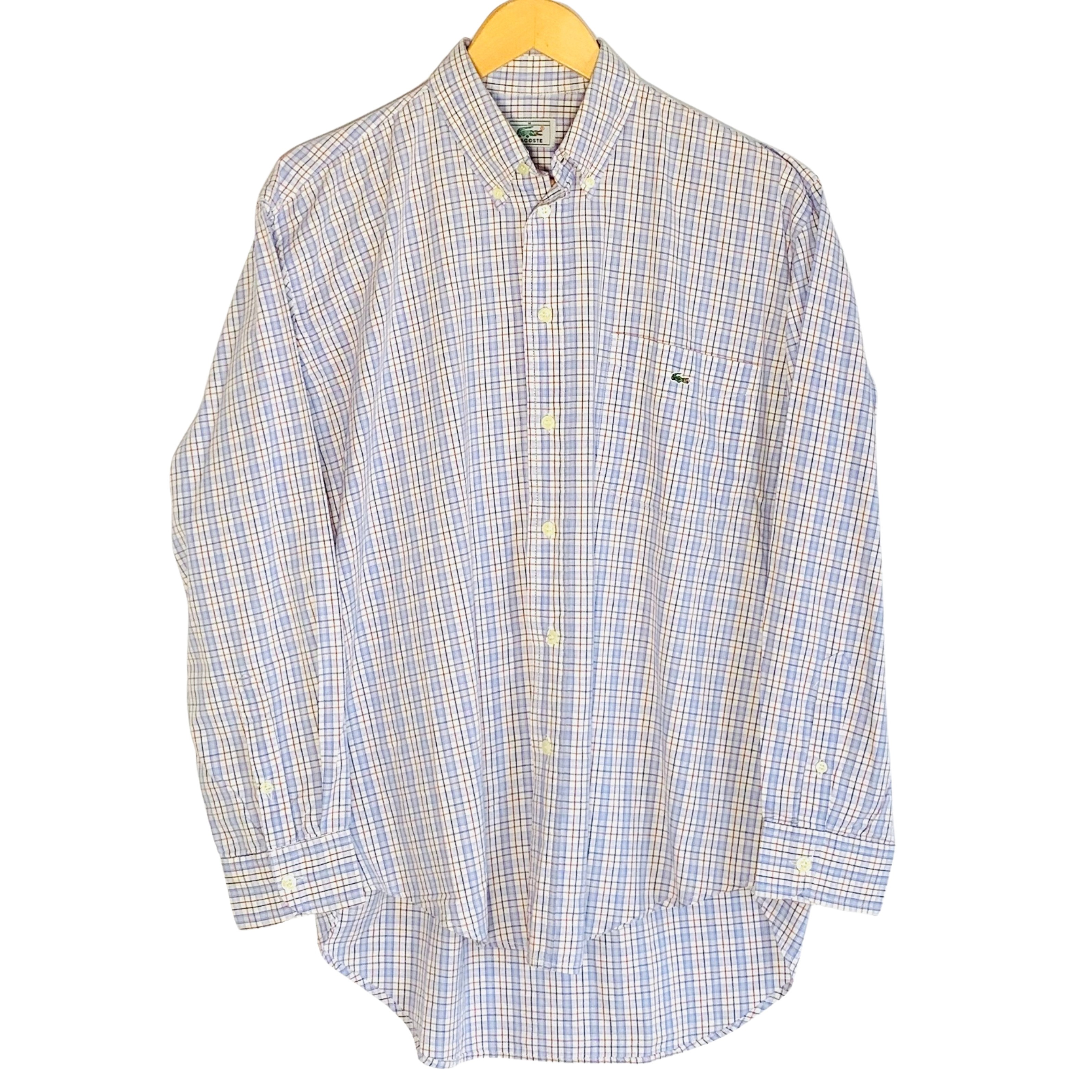 Camisa Lacoste, quadres petits blaus