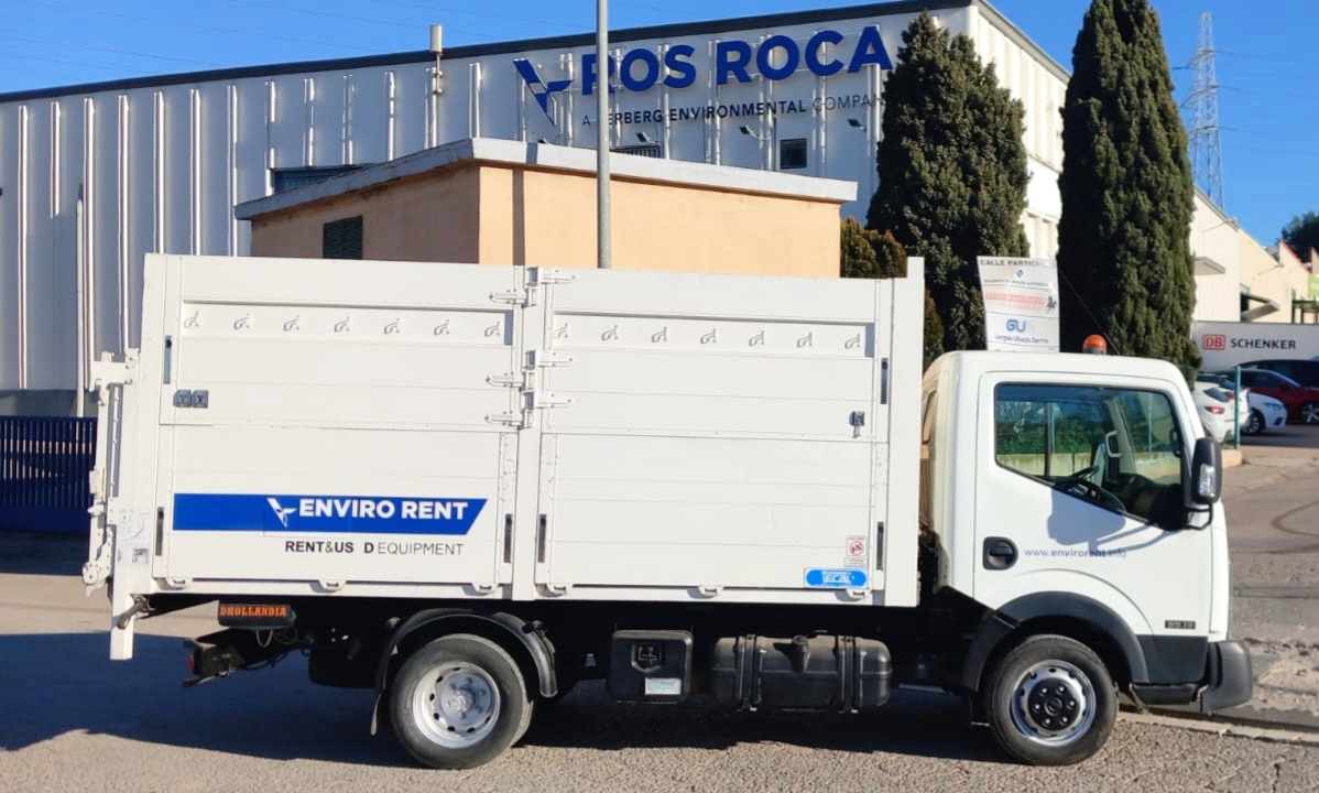 (248) Caja basculante 3,5tn plataforma elevadora columnas