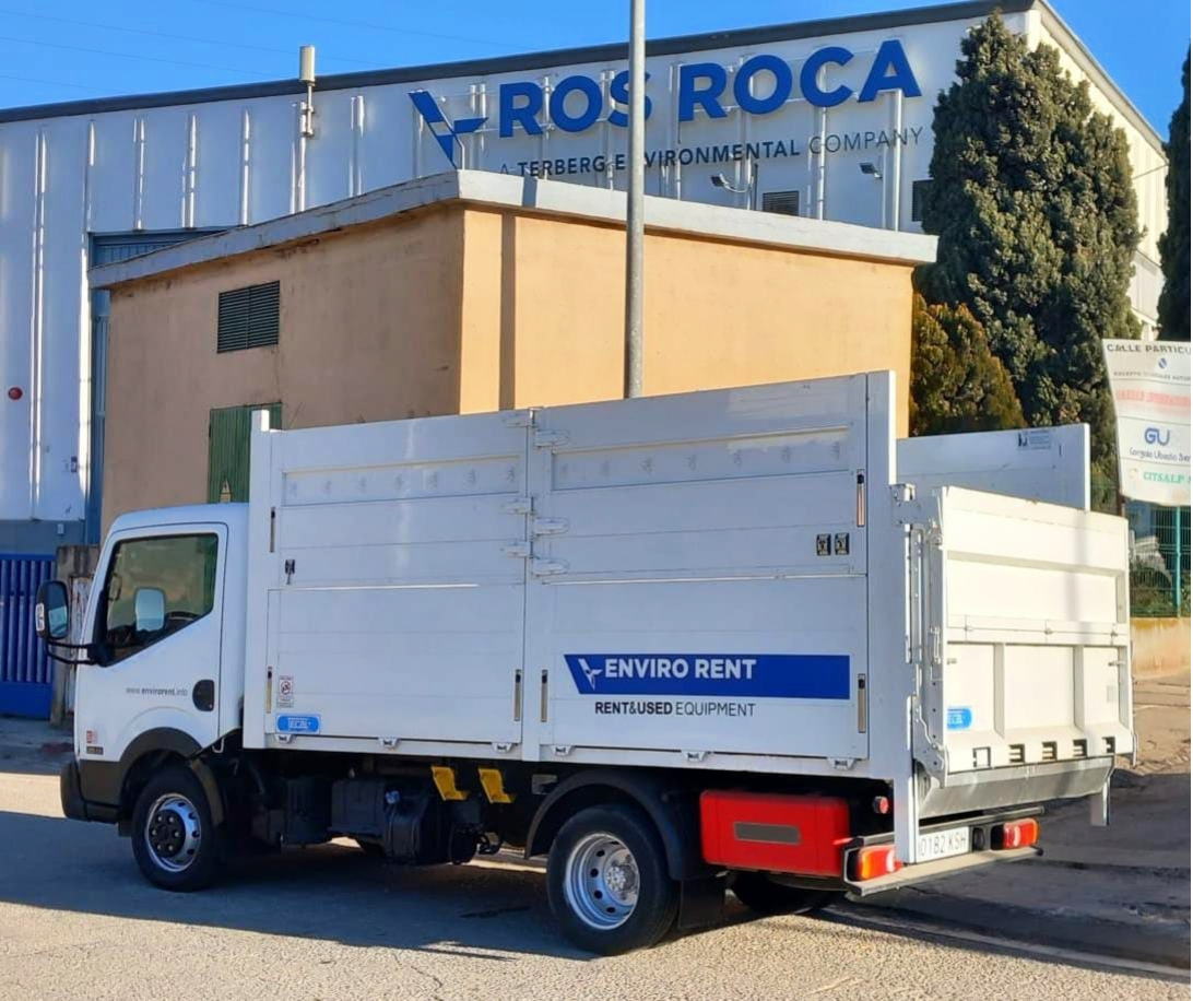 (248) Caja basculante 3,5tn plataforma elevadora columnas - 1