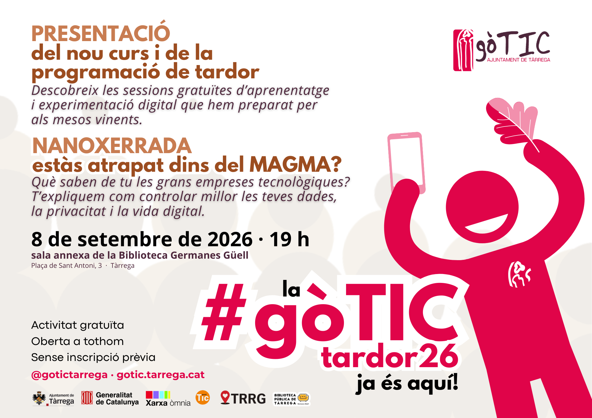 Presentació de la #gòTICtardor26 & nanoxerrada «Estàs atrapat dins del MAGMA?»