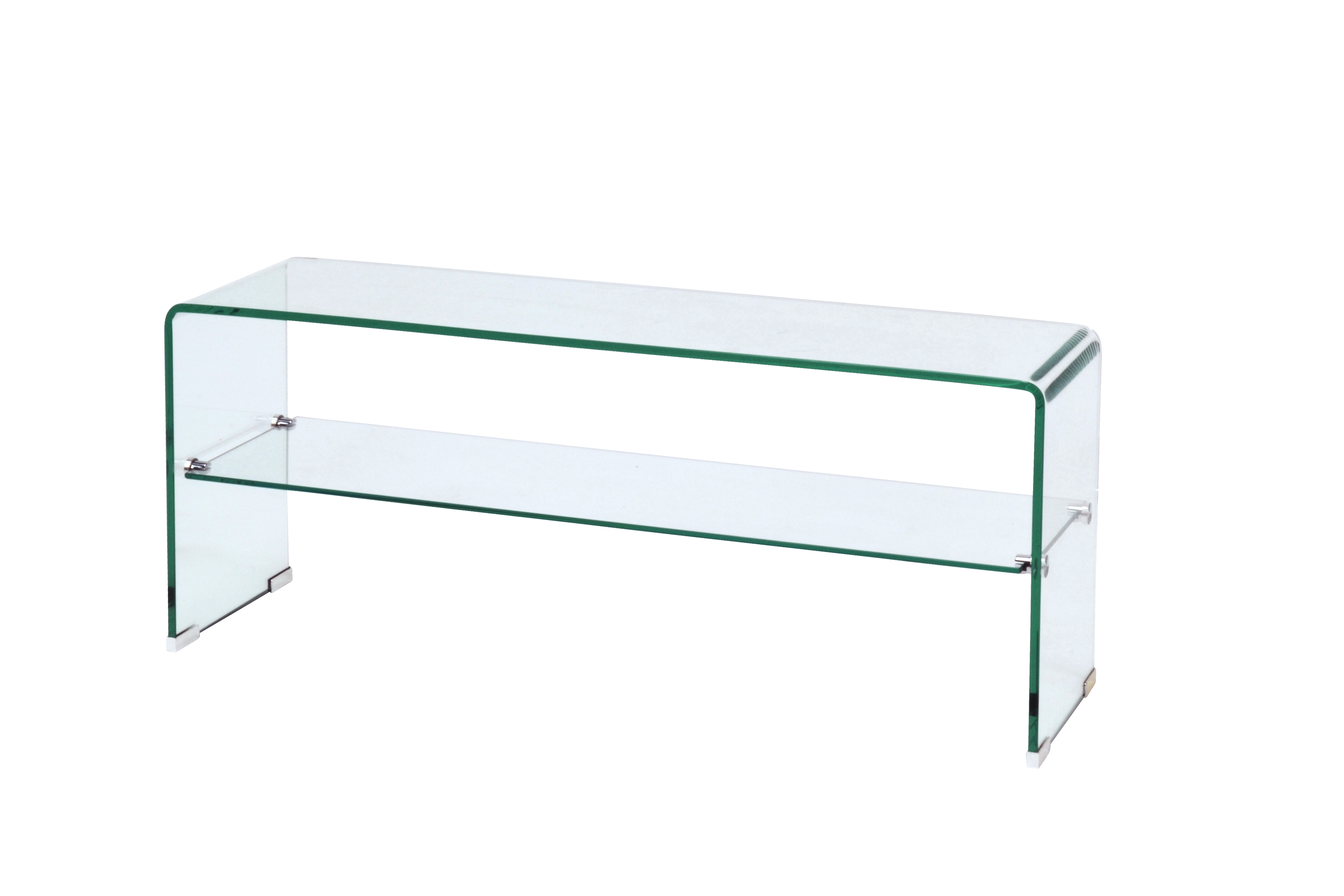 Mesa de TV Cristal con Balda (110x30x45)