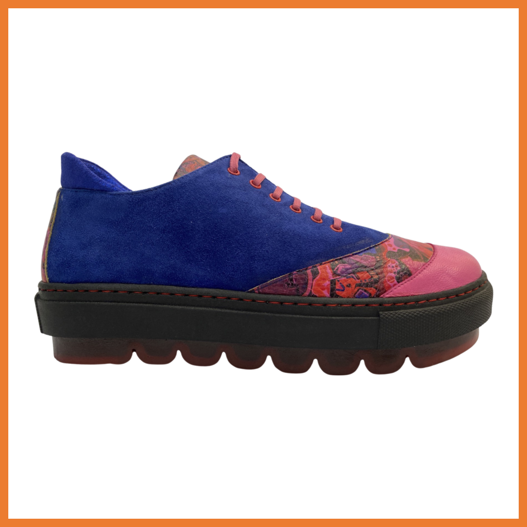 Deportivos de piel azul