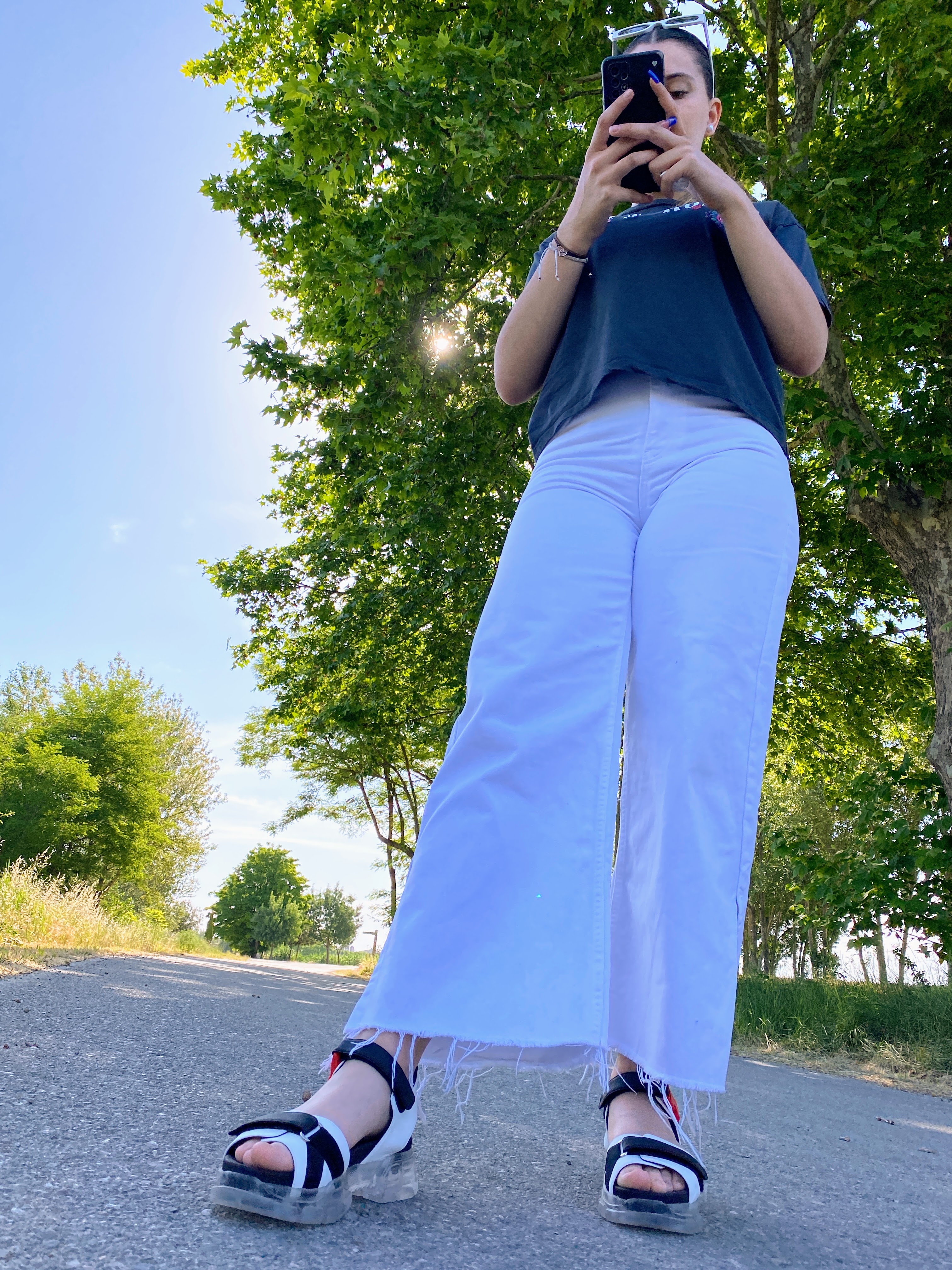 Sandalias con plataforma blancas- Filo - 6