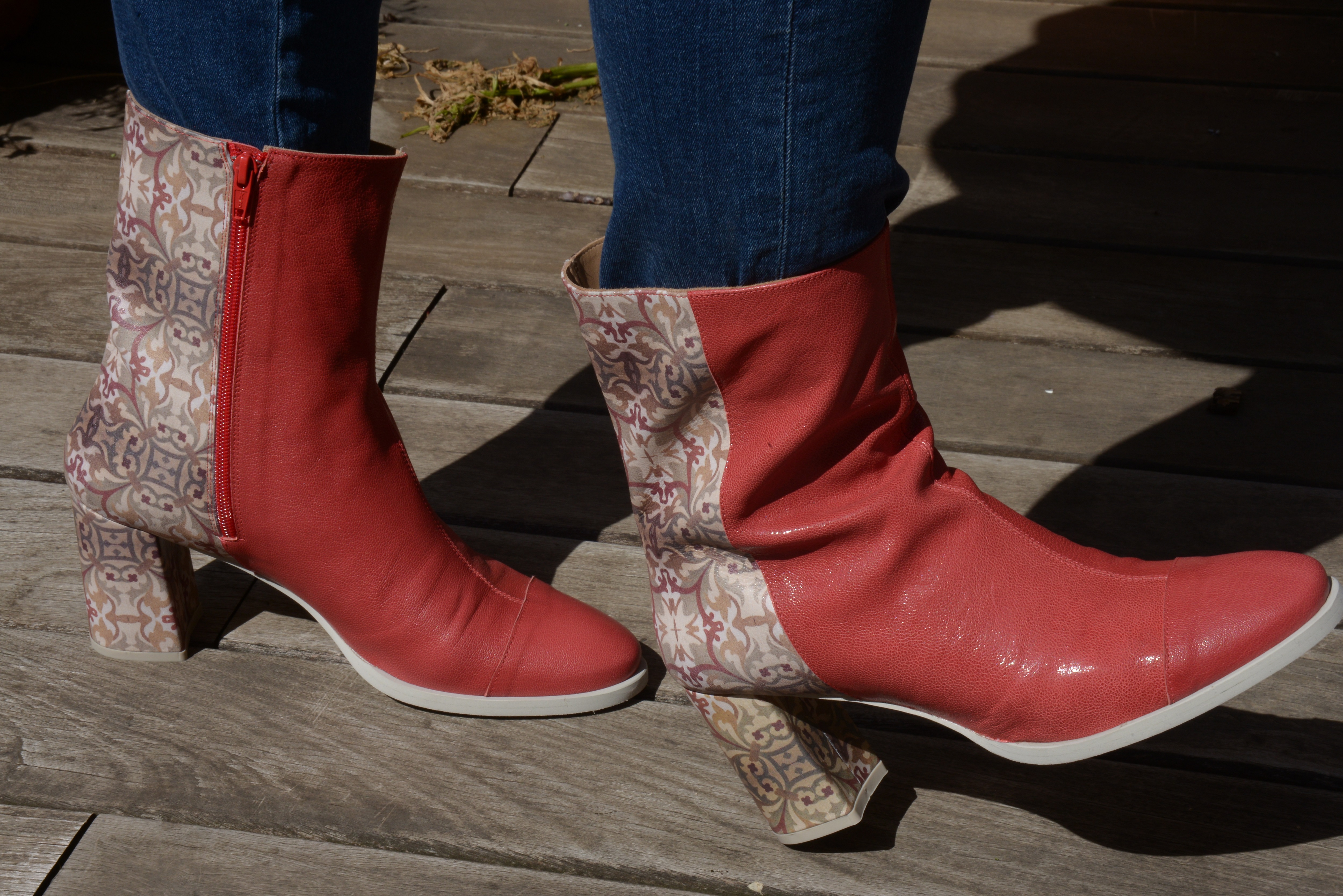 Botines Bicolor coral - hidráulico28 - 4