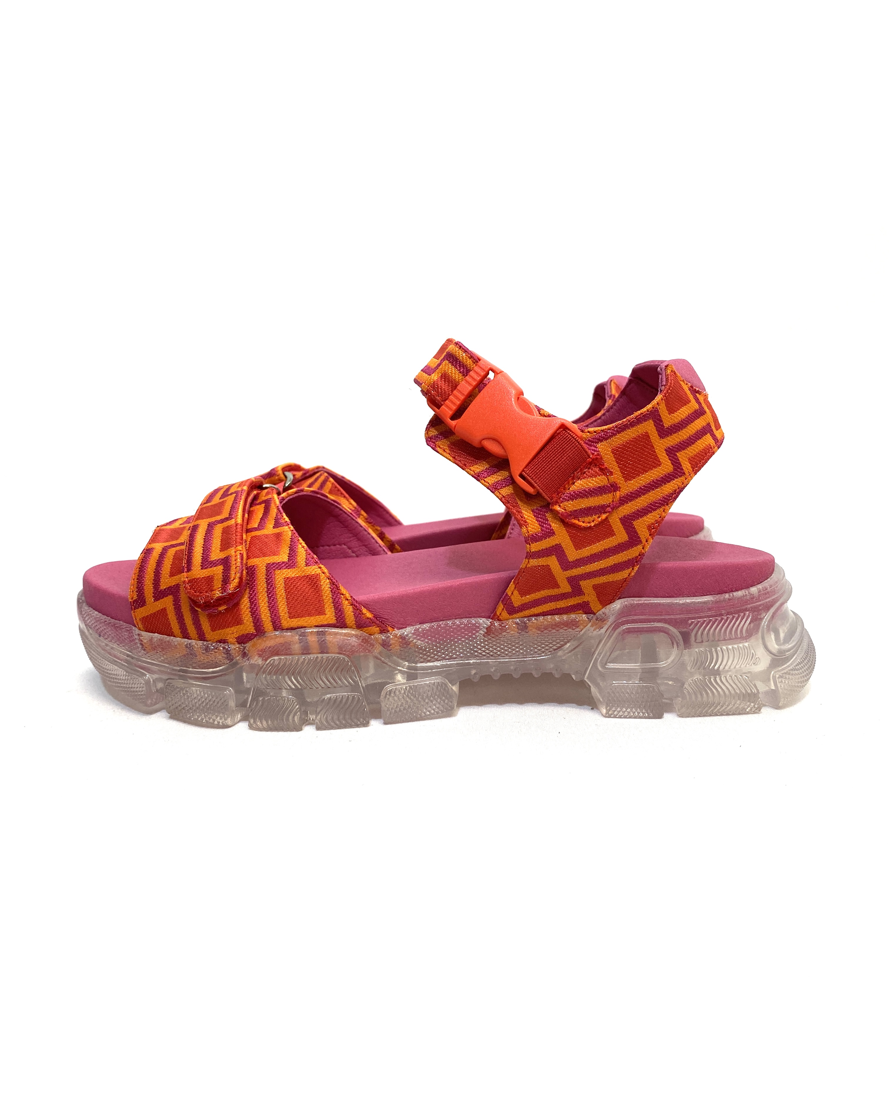 Sandalias con plataforma rojo-naranja - Filo - 3