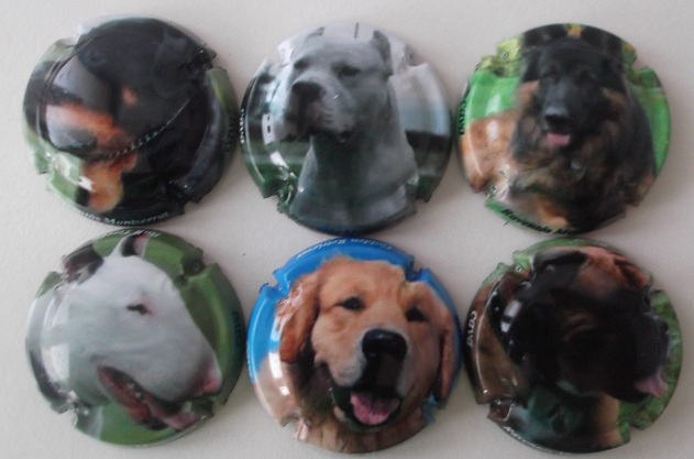 RAVENTOS MONTSERRAT JUEGO 6 PLACAS V. 28613 A 28618 (PERROS)