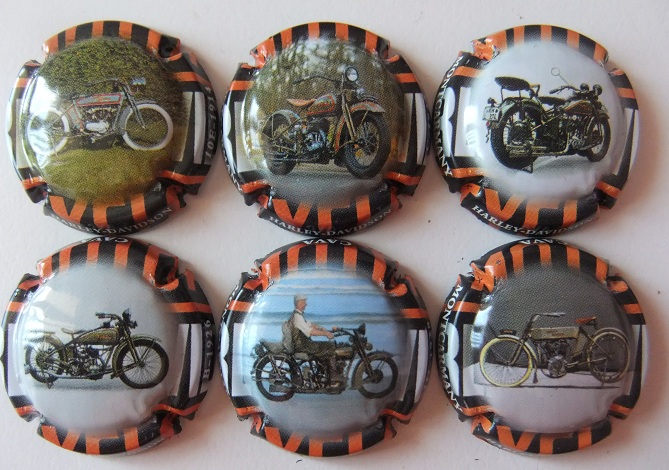 MONT CARMANY JUEGO 6 PLACAS V. 21910 A 21915 (HARLEY DAVIDSON)