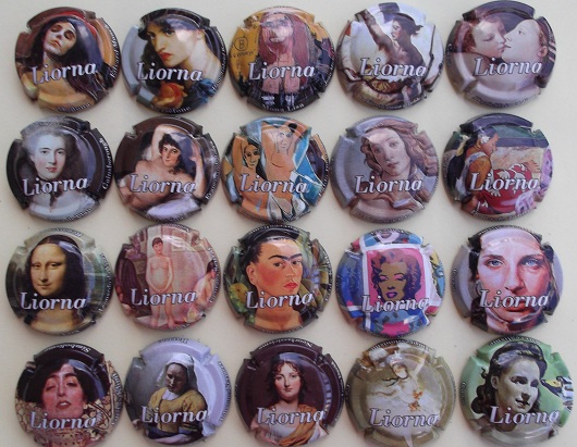 LIORNA JUEGO 20 PLACAS V. 25000 A 25019 (ARTE Y MUJERES)