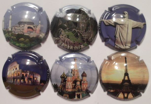OLIMER JUEGO 6 PLACAS V. 23956 A 23961 (MARAVILLAS MUNDO)