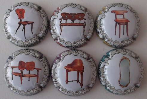 GIBASCH JUEGO 6 PLACAS V. 26975 A 26980 (MOBILIARI GAUDI)