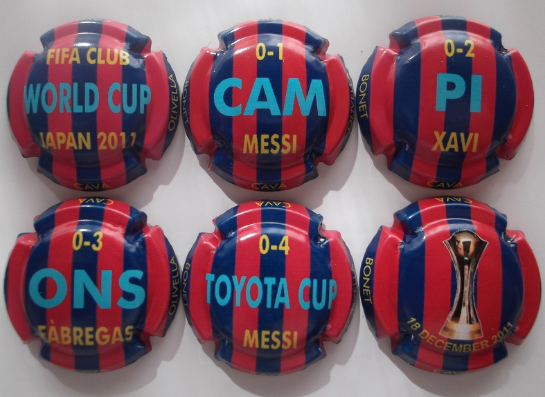 OLIVELLA I BONET JUEGO 6 PLACAS V. 24299 A 24304 (MUNDIAL CLUBS)