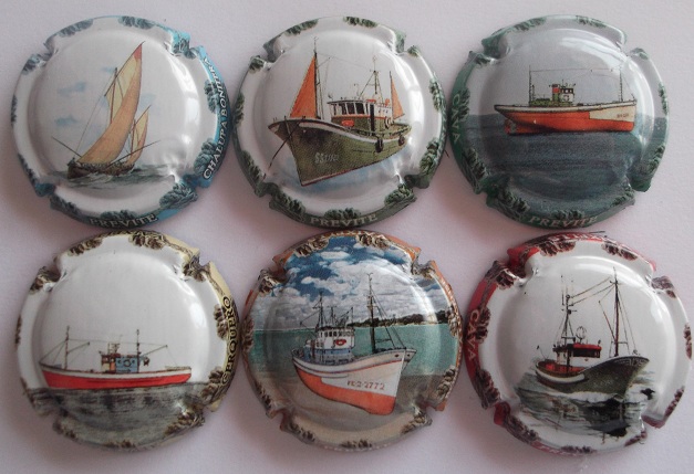 PREVITE JUEGO 6 PLACAS V. 25425 A 25430 (BARCOS)