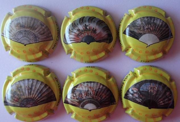 BALANDRAU JUEGO 6 PLACAS V. 24499 A 24504 (ABANICOS)