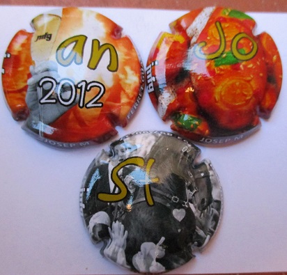 JOSEP Mª FERRET GUASCH JUEGO 3 PLACAS X. 91510-11-12 (SANT JOAN 2012)