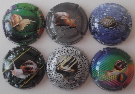 MONT CARMANY JUEGO 6 PLACAS V. 26551 A 26556 (CARACOLES)