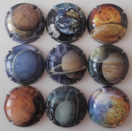 MAGUST JUEGO 9 PLACAS V. 26542 A 26550 (PLANETAS)
