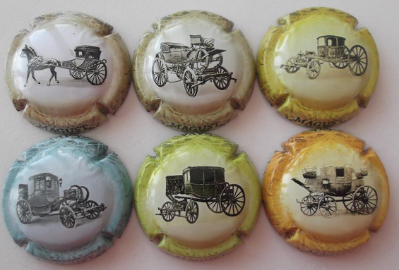 MAGUST JUEGO 6 PLACAS V. 27845 A 27850 (CARRUAJES)