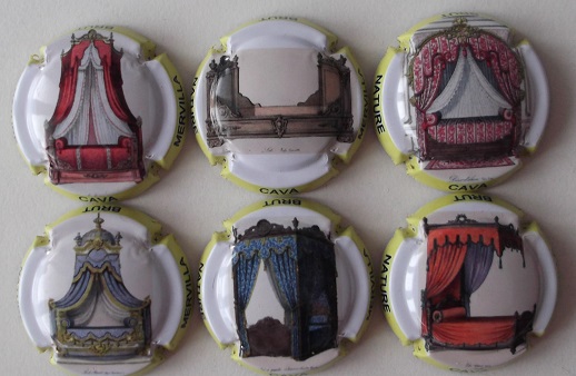 MERVILLA JUEGO 6 PLACAS X. 116506 A 116511 (MOBILIARIO ANTIGUO)