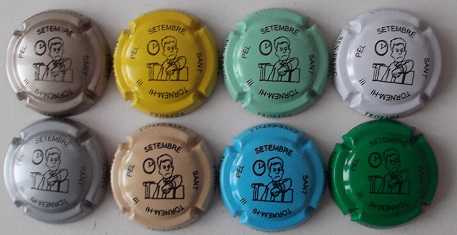 JUEGO DE 8 PIRULAS TROBADA SETEMBRE AMICS CAVA