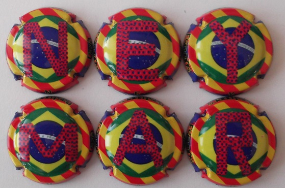 BASTONERS JUEGO 6 PLACAS V. 29549 A 29554 (NEYMAR)
