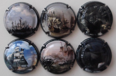 RAVENTOS MONTSERRAT JUEGO 6 PLACAS X. 123347 A 123352 (BATALLAS NAVALES)