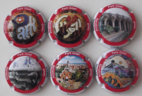 NUFILS JUEGO 6 PLACAS V. 32326-7-8-40-41-44 (PARC GÜELL)