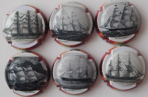 MERVILLA JUEGO 6 PLACAS V. 32316 A 32321 (BARCOS)
