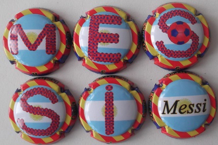BASTONERS JUEGO 6 PLACAS V. 29975, 30570 A 30574 (MESSI)