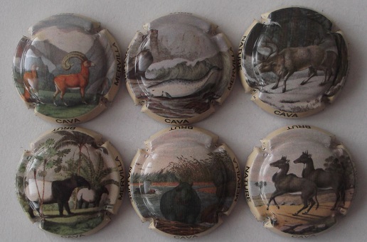 MERVILLA JUEGO 6 PLACAS X. 116605-6-7, 11584-5-7 (ANIMALES)
