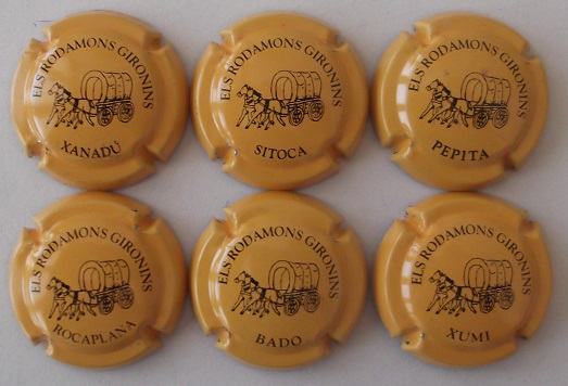 JUEGO DE 6 PIRULAS RODAMONS GIRONINS