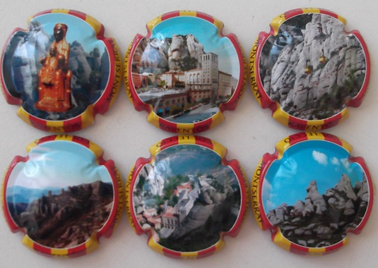 RAVENTOS MONTSERRAT JUEGO 6 PLACAS X. 127510-127774-5-6-7-8 (MONTANYES DE MONTSERRAT)