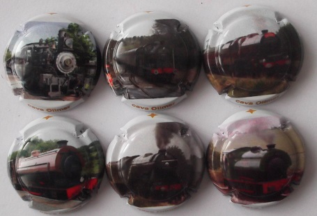 OLIMER JUEGO 6 PLACAS X. 103866-71-104255-59-370-601 (TRENES)
